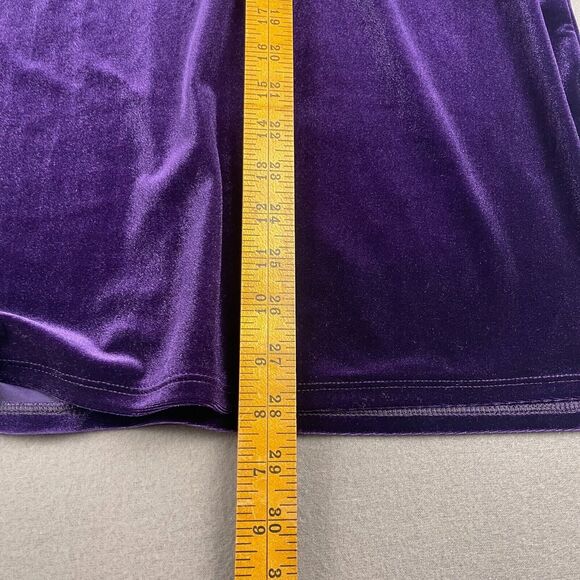 NWT J.Jill Velvet Royal Purple Top Plus Size 3X Long Sleeves Stretch - Picture 10 of 10